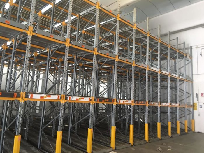 scaffalatura portapallet a gravità
