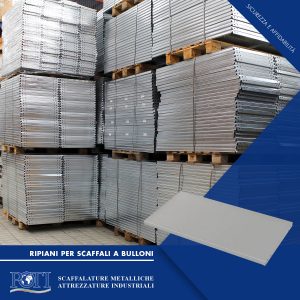 Ripiani per scaffali a bulloni zincati