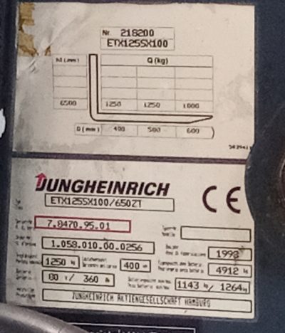 Carrello Elevatore Laterale jungheinrich etx 125 - immagine 2