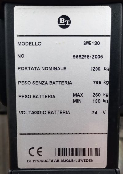 Stoccatore uomo a bordo BT - SWE 120 - immagine 4