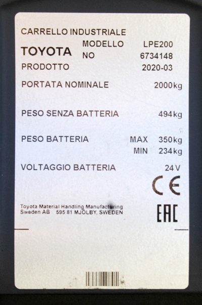 Transpallet con pedana LPE 200 - immagine 6